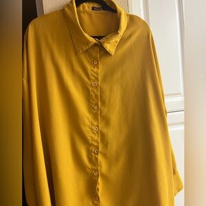 BOOHOO Mustard Yellow Women’s Button Down US 18